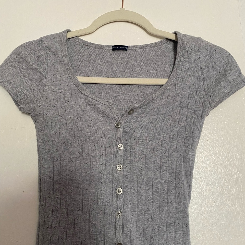 Brandy Melville grey crop top